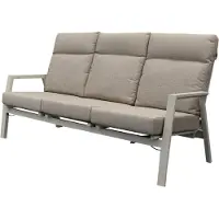 AVH-Collectie Vegas 3-zitsbank verstelbaar aluminium latte