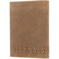 OXMOX Leren portemonnee Leather RFID Protect Kombibörse Jumping Jack 2.0 Embossed Vintage Light Brown bruine