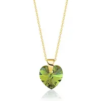 Montebello Ketting Aella KHG433 - Swarovski Hart - 925 Zilver Verguld - Ø10mm - 40cm