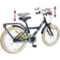 vidaXL Kinderfiets 24 Inch voor 8-12 jaar oud Zwart