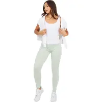 Brave Soul Dames/Dames Legging Zijgestreept (Mint/Wit)
