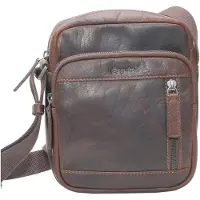Esquire schoudertas Buffalo 85 Crossbody Bag Brown donkerbruin
