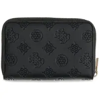GUESS portemonnee Carmella SLG Medium Zip Around Wallet Black Logo zwart