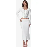 Busem Geribbelde Elastische Midi Rok