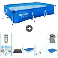 Bestway Steel Pro, rechthoekig zwembad - 300x201x66 cm - 8-delig - S21544