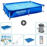 Bestway Steel Pro, rechthoekig zwembad - 221x150x43 cm - 7-delig - Model S22212