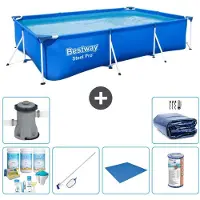 Bestway Steel Pro, rechthoekig zwembad - 300x201x66 cm - 7-delig - S21555