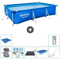 Bestway Steel Pro, rechthoekig zwembad - 300x201x66 cm - 8-delig - S21560