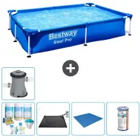 Bestway Steel Pro, rechthoekig zwembad - 221x150x43 cm - 6-delig - S22063