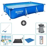 Bestway Steel Pro, rechthoekig zwembad - 300x201x66 cm - 7-delig - S22078
