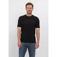 Profuomo Heren Polo's & T-shirts T-shirt Crew Neck Ss Aero Ease - Zwart - Maat L