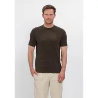Profuomo Heren Polo's & T-shirts T-shirt Crew Neck Ss Aero Ease - Bruin - Maat L