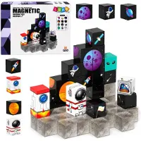 Lean Toys Set magnetische blokken kubussen kubussen pixels 3d ruimte 50 stuks.