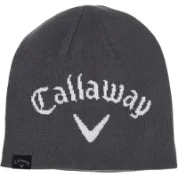 Callaway Gebreide uniseks muts met logo voor volwassenen (Donkergrijs)