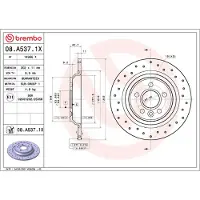 Brembo 08.A537.1X Remschijf