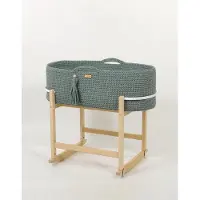 BellaFurn Handgemaakte boho-wieg - babybadje - inclusief houten bodem en antibacteriële matras