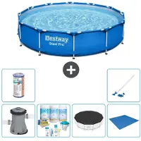 Bestway Steel Pro, ronde opblaasbare zwembad - 366x76 cm - 7-delig - Model S21596