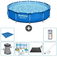 Bestway Steel Pro, ronde opblaasbare zwembad - 366x76 cm - 7-delig, model S22101