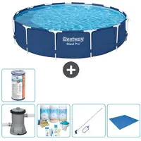 Bestway Steel Pro, ronde opblaasbare zwembad - 396x84 cm - 6-delig, model S22112