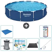 Bestway Steel Pro, ronde opblaasbare zwembad - 396x84 cm - 7-delig, model S22109