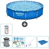 Bestway Steel Pro, ronde opblaasbare zwembad - 366x76 cm - 6-delig, model S22104