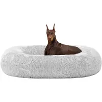 Sonstiges Hondenbed, orthopedisch, rond, afmetingen: 120 x 120 x 20 cm, lichtgrijs