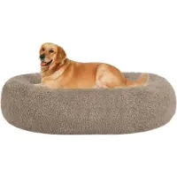 Sonstiges Hondenbed, orthopedisch, donutvormig, maat L, 100 x 100 x 20 cm, kameelbruin