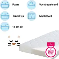 ZZZOO Matras Peuterbed 70x140 Witte Panter