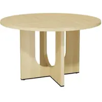 STILVORA Eettafel - Ronde Tafel Voor 4-6 Personen - Scandinavisch Minimalistisch Voor Eetkamer En Woonkamer - MDF - 120x120x75 Cm - Eikenkleur