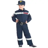 Chaks Brandweerman kostuum kind - - Beroep - Polyester - Blauw - EU-normen