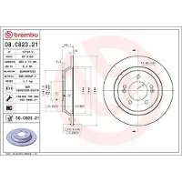 Brembo 08.C823.21 Remschijf