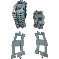 LEGO DUPLO Treinrails, bocht, lichtgrijs. NIEUW! Aantal: 50 stuks
