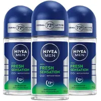 Nivea 3x Deodorant Roller For Men Fresh Sensation 50 ml