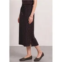 Street One Dames Midirok met elastische tailleband en splitten - Rood - 44