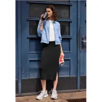 Street One Studio Street One Dames Midirok met een split aan de zijkant - Zwart - 44