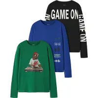 Name it Shirt 'NKMNIKOLAI' donkerblauw / groen / zwart / wit