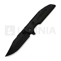 We Knife Muster vouwmes, Black Titanium, Black Stonewash