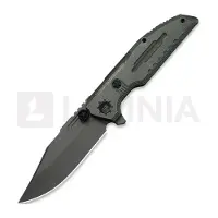We Knife Muster vouwmes, Olive Gray Titanium, Stonewash