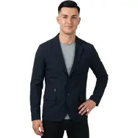 Armani Exchange Heren Zwarte gedeconstructeerde blazer (38), Casual, Klassiek, Polyamide XM002075AF22572UC001