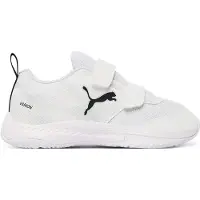 Puma Varion 3 V junior imitatieleren voetbalschoenen - wit/zwart Jongens/Meisjes Imitatieleer - maat 35