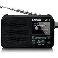 Lenco Draagbare DAB+ FM-radio met Bluetooth 2,4" TFT-scherm Zwart - PDR-036BK