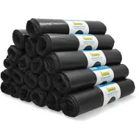 123schoon Aanbieding: 20 rollen Vuilniszakken 60 liter | 20 zakken per rol | LDPE | Grijs | huismerk