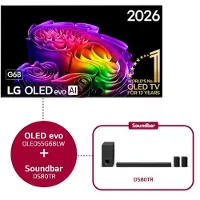 LG 55 inch OLED evo AI G6 4K Smart TV 2026 & DS80TR 5.1.3-kanaals - OLED55G68LW.DS80TR
