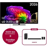 LG 55 inch OLED evo AI G6 4K Smart TV 2026 & DS80TR 5.1.3-kanaals - OLED55G69LS.DS80TR