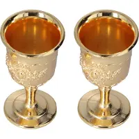 Gistuch 2 stuks kelken, Europese, hoogwaardige, gouden, retro-ornamenten voor een collectie, geschikt voor decoratie in reiskoffers