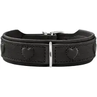 Hunter - Dog collar leather Soho X Love - 32/XS - Black