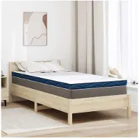 vidaXL Matras Topper 120 x 200 cm dik Jacquard stof Wit