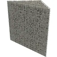 Syfax Gabion plantenbak verhoogd 75x75x100 cm gegalvaniseerd staal
