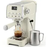HOMCOM espressomachine met 20 bar druk en melkopschuimer