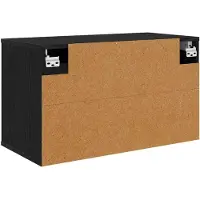 vidaXL Wand gemonteerd TV Kast HEESCH 69 x 33 x 40 cm Zwart eiken
